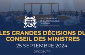 Voici les grandes décisions du conseil des ministres de ce 25 septembre