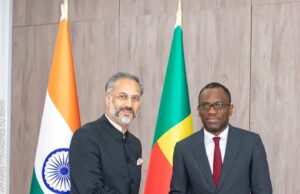 Diplomatie : le nouvel Ambassadeur de l’Inde près le Bénin présente ses copies figurées au Ministre Bakari