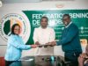 Passation de charges à la Ligue professionnelle de handball : Euloge Dossou s’installe avec ambition, Clarisse Houngbédji passe le témoin, Sidikou Karimou fixe le cap