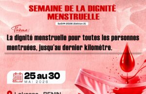 2è édition de la semaine de la dignité menstruelle ( SeDiM) : 7 jours d’engagement citoyen pour briser les tabous des menstrues dans le Mono