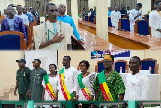 Installation de la Mairie des Jeunes de Lokossa : Martial José Zounon et son équipe prêtent serment sous le signe de l’engagement citoyen et de l’impact social