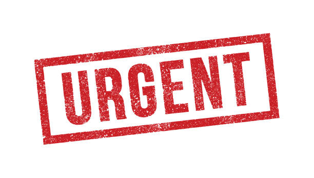 Vector illustration of Urgent red ink stamp